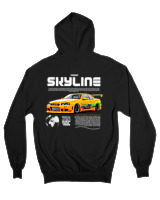 Ζακέτα Φούτερ με κουκούλα Αντρικό - Skyline - Color Thumbnail Μαύρο