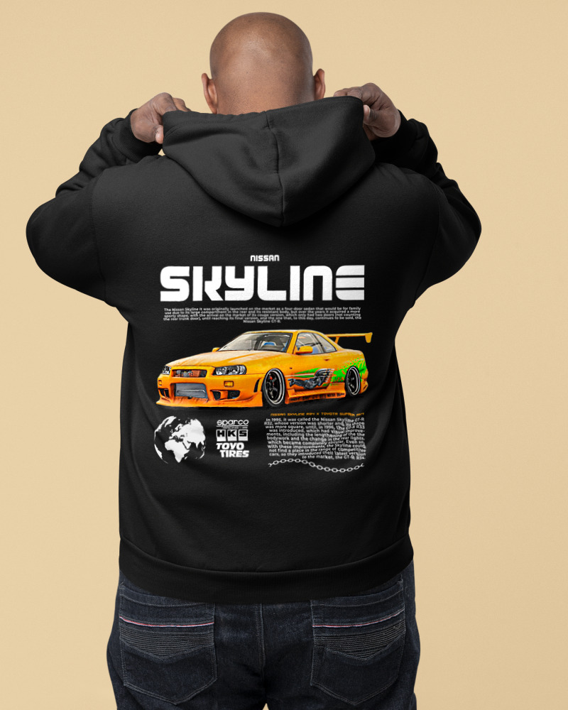 Ζακέτα Φούτερ με κουκούλα Αντρικό - Skyline - Image 1
