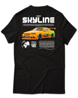 T-Shirt Unisex - Skyline - Color Thumbnail Μαύρο