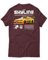 T-Shirt Unisex - Skyline - Color Thumbnail Μπορντό