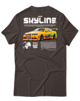 T-Shirt Unisex - Skyline - Color Thumbnail Καφέ