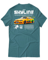 T-Shirt Unisex - Skyline - Color Thumbnail Μπλε Πράσινο