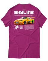T-Shirt Unisex - Skyline - Color Thumbnail Φουξια