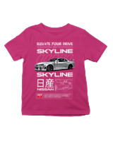 T-Shirt  Παιδικό - Skyline R34 - Color Thumbnail Φουξια