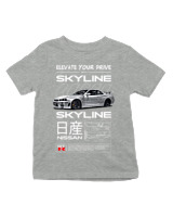 T-Shirt  Παιδικό - Skyline R34 - Color Thumbnail Γκρι Μελανζέ