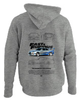 Φούτερ με κουκούλα Αντρικό - Skyline R34 - Color Thumbnail Γκρι Μελανζέ