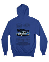 Ζακέτα Φούτερ με κουκούλα Γυναικείο - Skyline R34 - Color Thumbnail Μπλε Ρουά