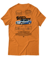 T-Shirt Αντρικό - Skyline R34 - Color Thumbnail Πορτοκαλί