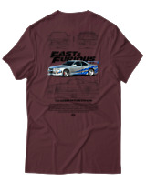 T-Shirt Αντρικό - Skyline R34 - Color Thumbnail Μπορντό