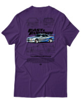 T-Shirt Αντρικό - Skyline R34 - Color Thumbnail Σκούρο Μωβ