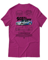 T-Shirt Αντρικό - Skyline R34 - Color Thumbnail Φουξια