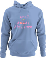 Φούτερ με κουκούλα - Small Boobs Big Heart - Color Thumbnail Blue Carolina