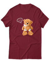 T-Shirt Αντρικό - Smile - Color Thumbnail Σκούρο Κόκκινο