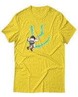 T-Shirt Αντρικό - Smile Astronaut - Color Thumbnail Χρυσό Κίτρινο