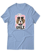 T-Shirt Αντρικό - Smile Every Day - Color Thumbnail Γαλάζιο