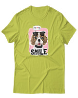 T-Shirt Αντρικό - Smile Every Day - Color Thumbnail Λαχανί