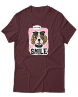 T-Shirt Αντρικό - Smile Every Day - Color Thumbnail Μπορντό