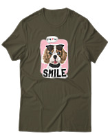 T-Shirt Αντρικό - Smile Every Day - Color Thumbnail Χακί