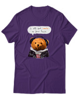 T-Shirt Αντρικό - Smile On Your Face - Color Thumbnail Σκούρο Μωβ