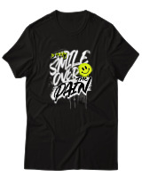 T-Shirt Αντρικό - Smile Over Pain - Color Thumbnail Μαύρο