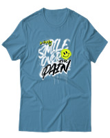 T-Shirt Αντρικό - Smile Over Pain - Color Thumbnail Τιρκουάζ