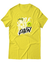 T-Shirt Αντρικό - Smile Over Pain - Color Thumbnail Κίτρινο