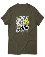 T-Shirt Αντρικό - Smile Over Pain - Color Thumbnail Χακί