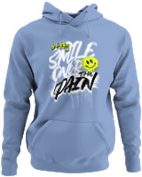 Φούτερ με κουκούλα - Smile Over Pain - Color Thumbnail Blue Carolina