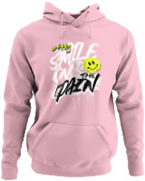 Φούτερ με κουκούλα - Smile Over Pain - Color Thumbnail Pink