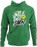 Φούτερ με κουκούλα - Smile Over Pain - Color Thumbnail Kelly Green