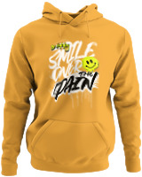 Φούτερ με κουκούλα - Smile Over Pain - Color Thumbnail Κίτρινο Χρυσό