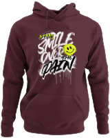 Φούτερ με κουκούλα - Smile Over Pain - Color Thumbnail Marron