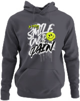 Φούτερ με κουκούλα - Smile Over Pain - Color Thumbnail Ανθρακί