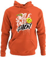 Φούτερ με κουκούλα - Smile Over Pain - Color Thumbnail Orange