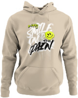 Φούτερ με κουκούλα - Smile Over Pain - Color Thumbnail Μπέζ