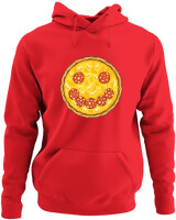 Φούτερ με κουκούλα - Smile Pizza - Color Thumbnail Κόκκινο