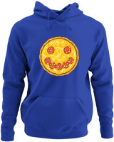 Φούτερ με κουκούλα - Smile Pizza - Color Thumbnail Μπλε Ρουά