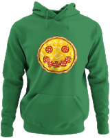 Φούτερ με κουκούλα - Smile Pizza - Color Thumbnail Kelly Green