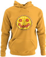 Φούτερ με κουκούλα - Smile Pizza - Color Thumbnail Κίτρινο Χρυσό