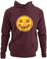 Φούτερ με κουκούλα - Smile Pizza - Color Thumbnail Marron