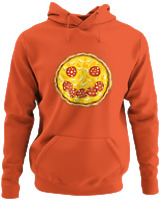 Φούτερ με κουκούλα - Smile Pizza - Color Thumbnail Orange