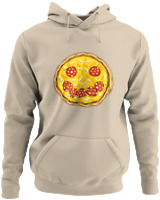 Φούτερ με κουκούλα - Smile Pizza - Color Thumbnail Μπέζ