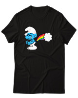 T-Shirt Unisex - Smurf Poop - Color Thumbnail Μαύρο