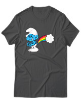 T-Shirt Unisex - Smurf Poop - Color Thumbnail Ανθρακί
