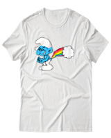 T-Shirt Unisex - Smurf Poop - Color Thumbnail Άσπρο