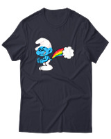 T-Shirt Unisex - Smurf Poop - Color Thumbnail Σκούρο Μπλε