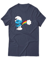 T-Shirt Unisex - Smurf Poop - Color Thumbnail Μπλε Γκρι