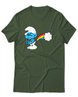 T-Shirt Unisex - Smurf Poop - Color Thumbnail Κυπαρισσί