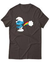 T-Shirt Unisex - Smurf Poop - Color Thumbnail Καφέ