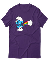 T-Shirt Unisex - Smurf Poop - Color Thumbnail Σκούρο Μωβ